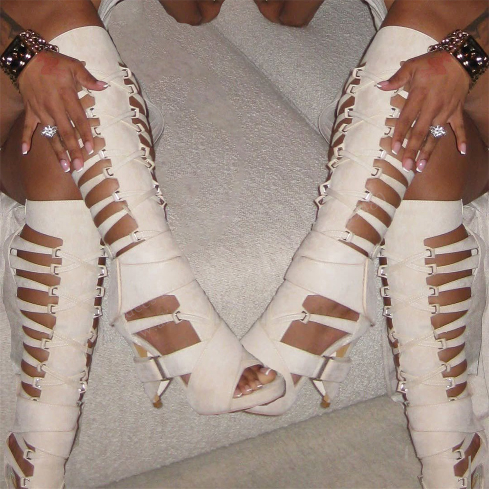 Gladiator Sandal Women - صندل طويل عصري جديد صيف 2026