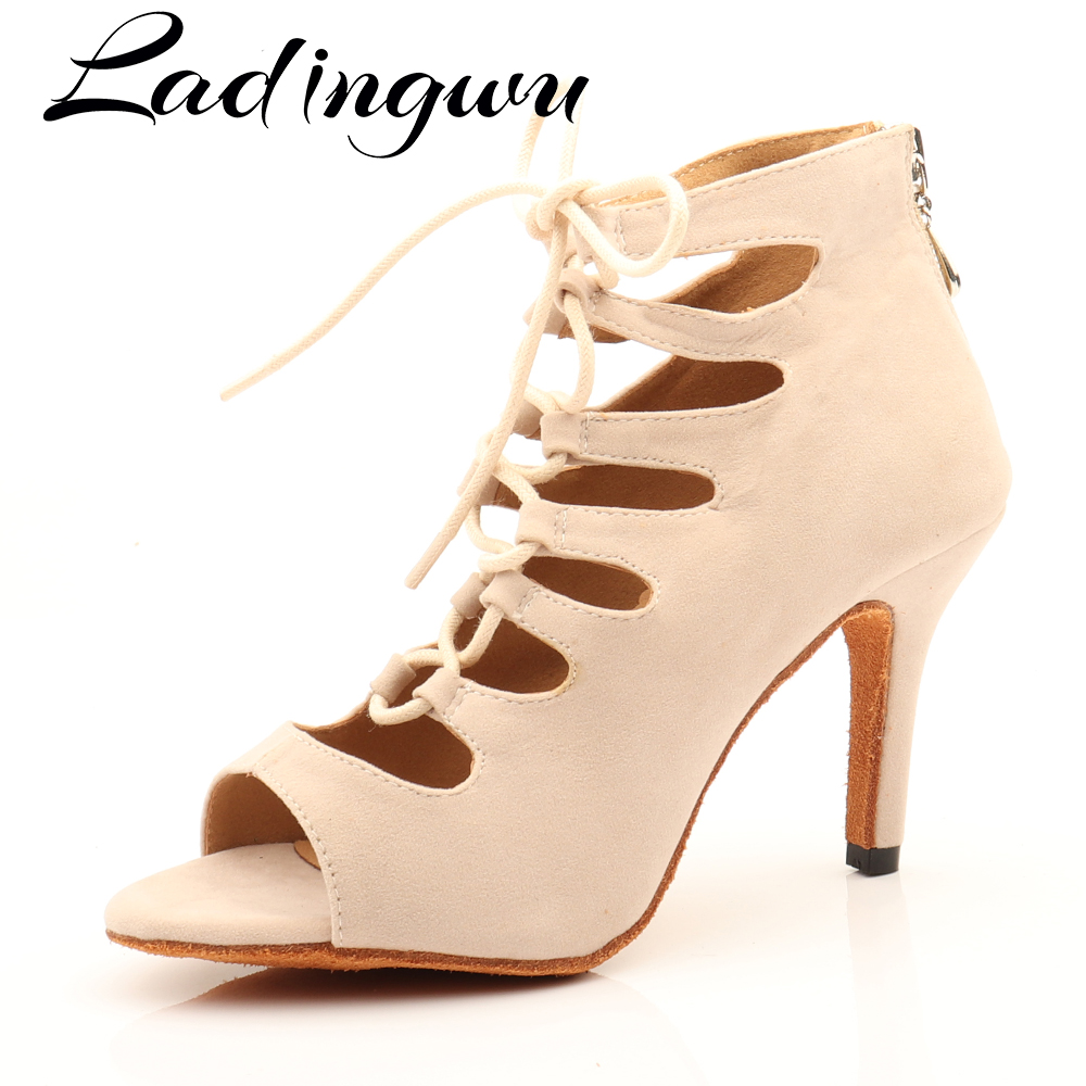 Women'S Shoes Z - Ladingwu-حذاء رقص نسائي من جلد الغزال