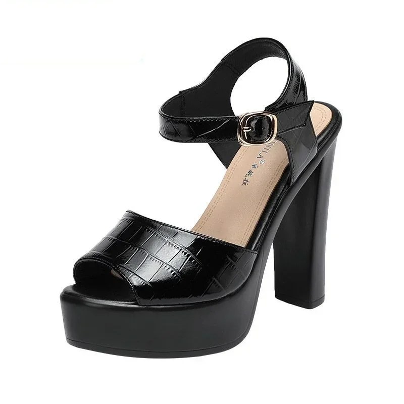 Ankle Strap Heels - 10 سنتيمتر 13 سنتيمتر موضة الصنادل