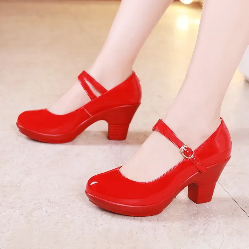 Women'S Shoes Red Bottoms - أحذية ماري جين بكعب متوسط ونعل