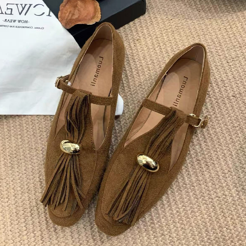 Women Shoes Types - فو الجلد المدبوغ T-نوع الشقق النساء