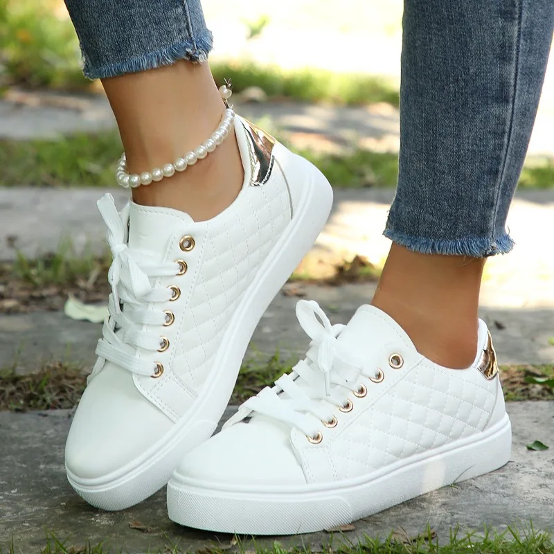 أحذية رياضية بيضاء مقوى للنساء - مراجعة Women Shoes Jd وسعره