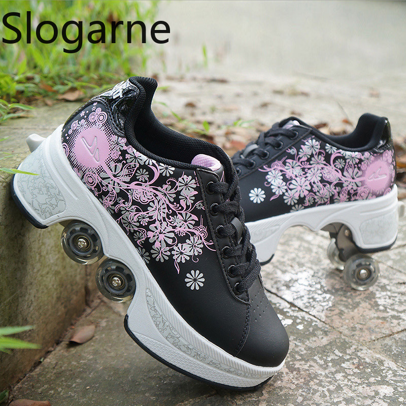 النساء 4 عجلات تشوه زلاجات دوا - مراجعة Women Shoes Sneakers وسعره