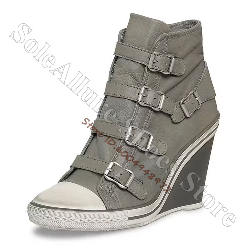 حذاء رياضي رمادي متعدد الأزرار - مراجعة Women'S Shoes Com وسعره